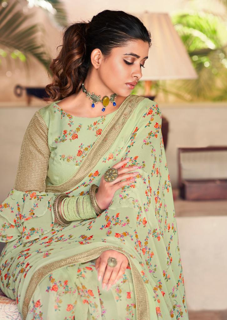 Kashvi Madhuri Latest Designer Ethnic Wear Georgette Saree Collection